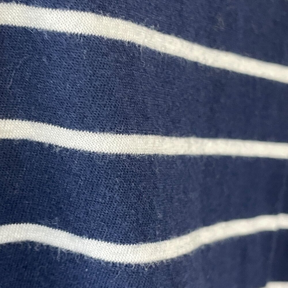 Lauren Ralph Lauren Top Womens Medium Coastal Stripe Tie Front Nautical Capsule - Picture 7 of 10